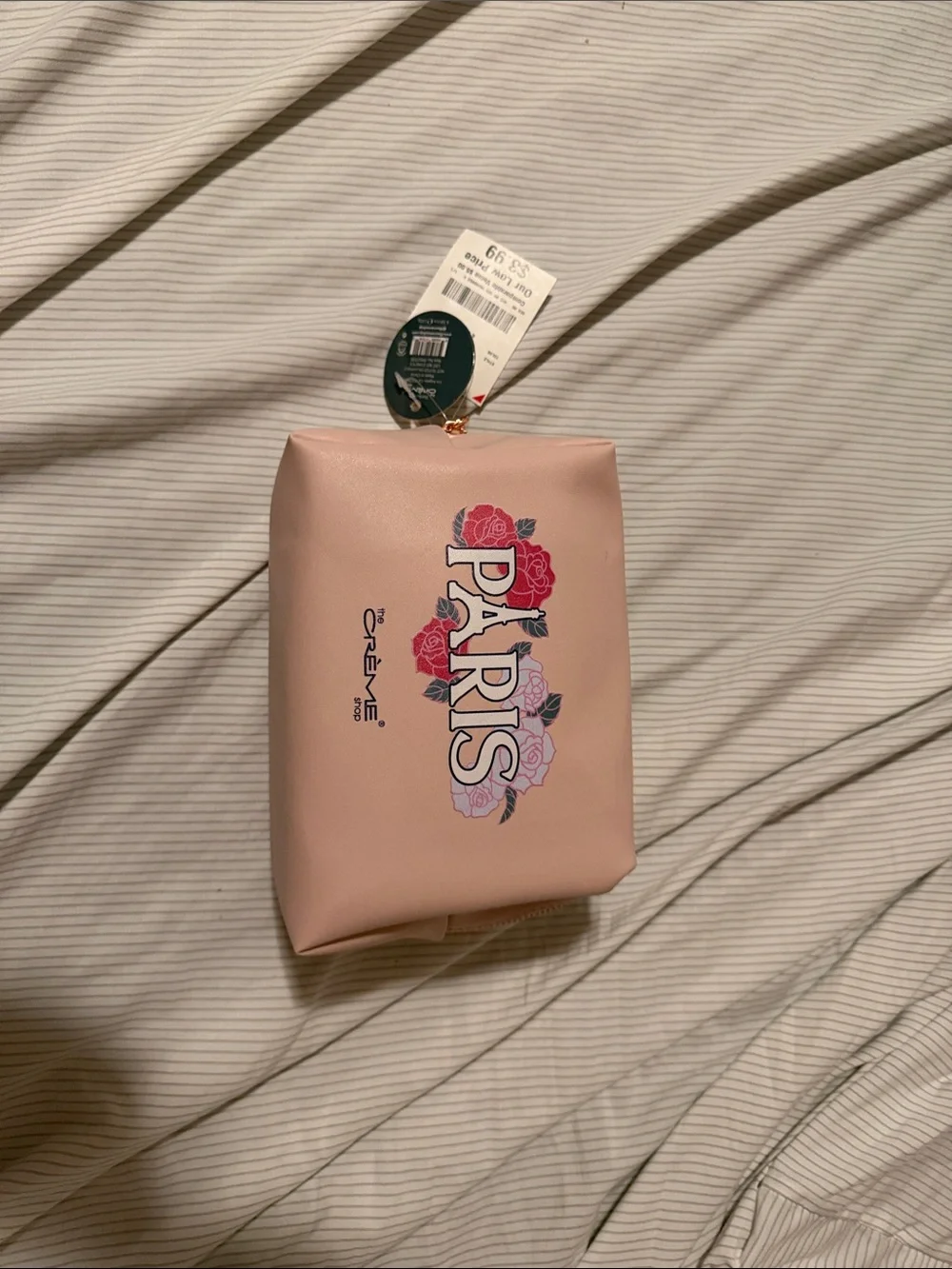 Paris Floral Pink Cosmetic Pouch -